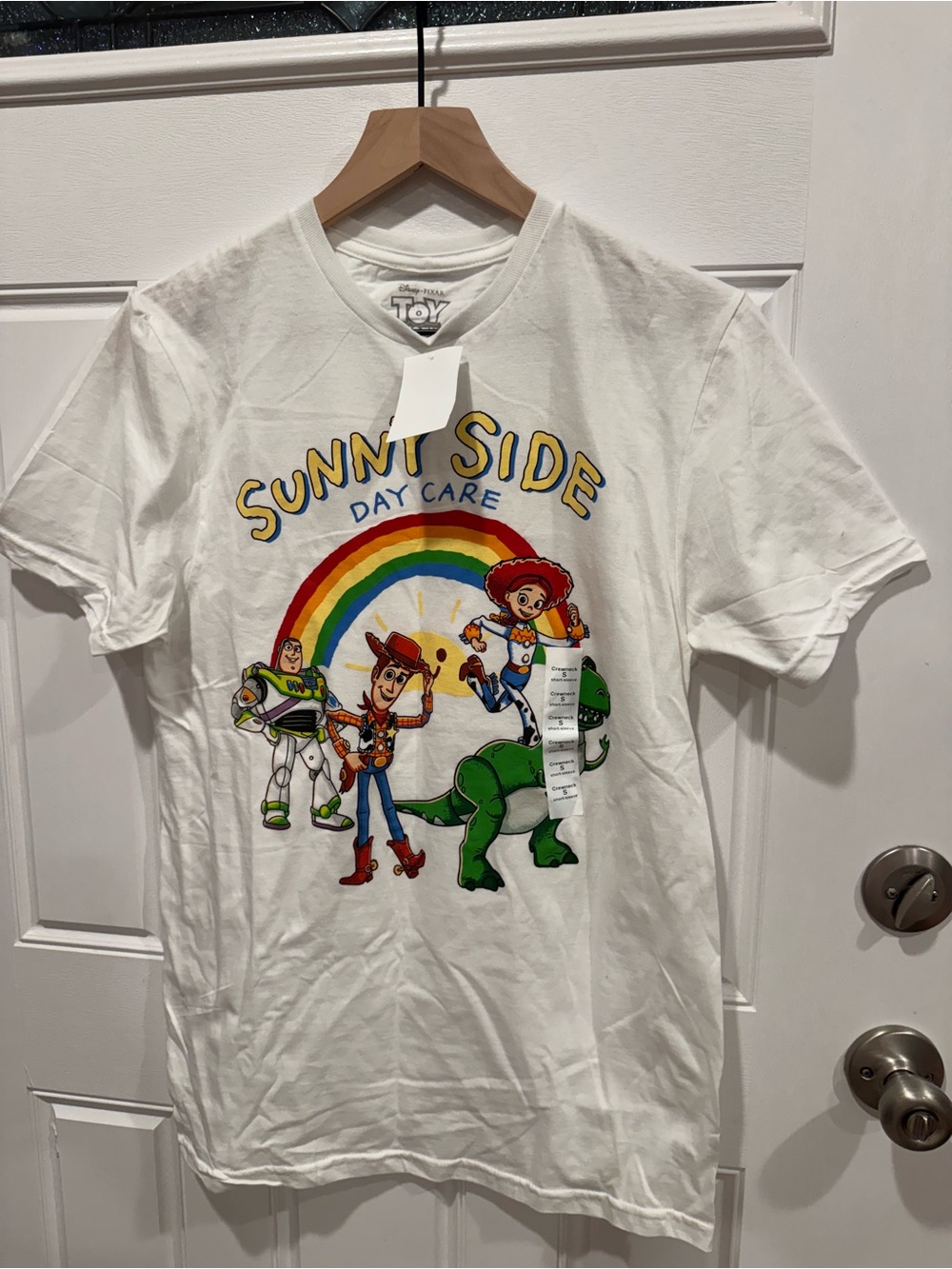 Disney White 'Sunny Side Day Care' Toy Story Graphic Tee